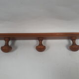 1970 vintage wooden coat rack 3 crochets