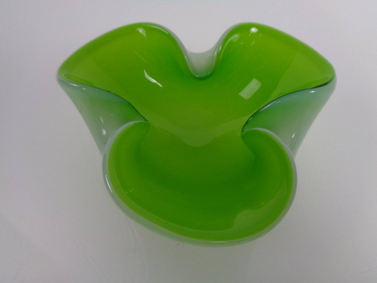 Green Sommerso Murano Glass Ashtray, Italy, 1960s
