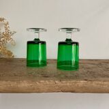 4 small green LUMINARC “Sweden” glasses