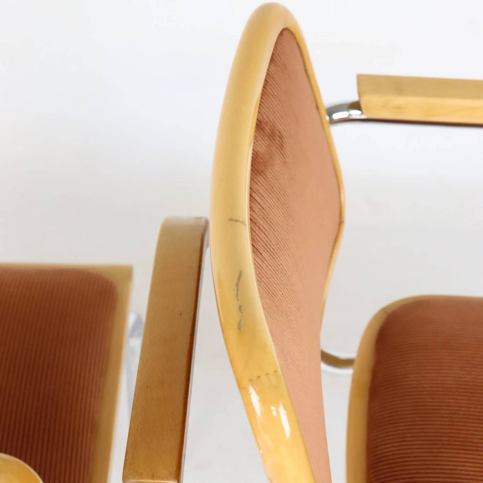 Pair of B64 corduroy chairs