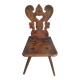 Authentic German peasant chair dated 1814 – Heart sculpture & Initial