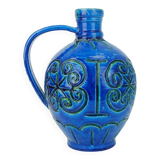 large italian mid century italica ars jug VASE jug rimini blue glaze
