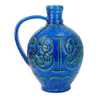 Vase rimini glaçure bleue
