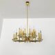 Brass Chandelier by Gaetano Sciolari