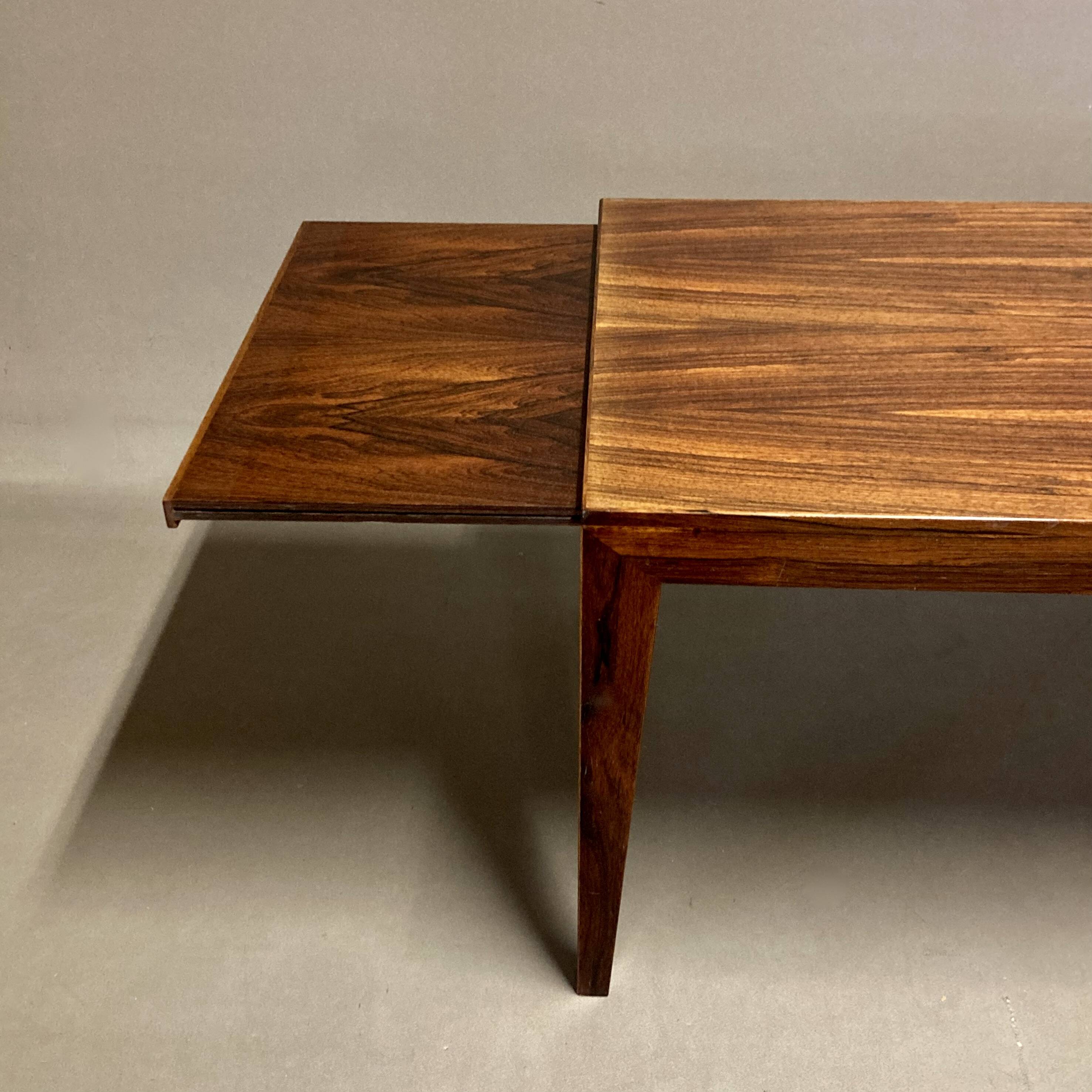 Scandinavian design rosewood coffee table 1950.