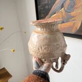 Ceramic bowl with ram heads