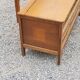 Vintage chest bench from the 50s in oak and rattan