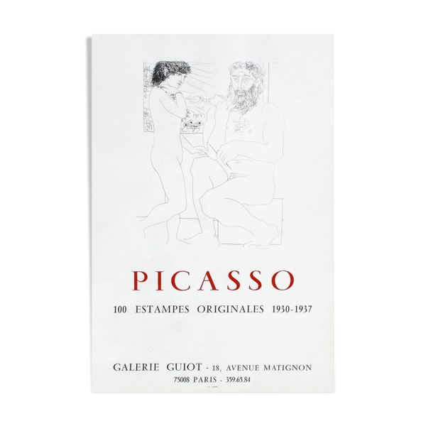 Affiche galerie Guiot Pablo Picasso 1973 — Beyit