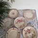 Set of 6 dinner plates in Terre de fer earthenware, red color