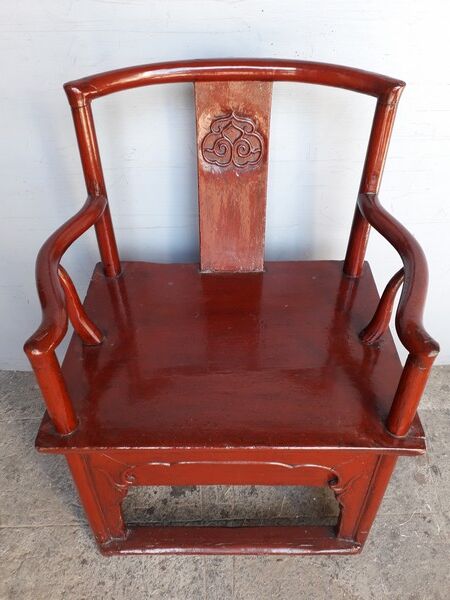 Chinese armchair / Asian solid wood 18th century