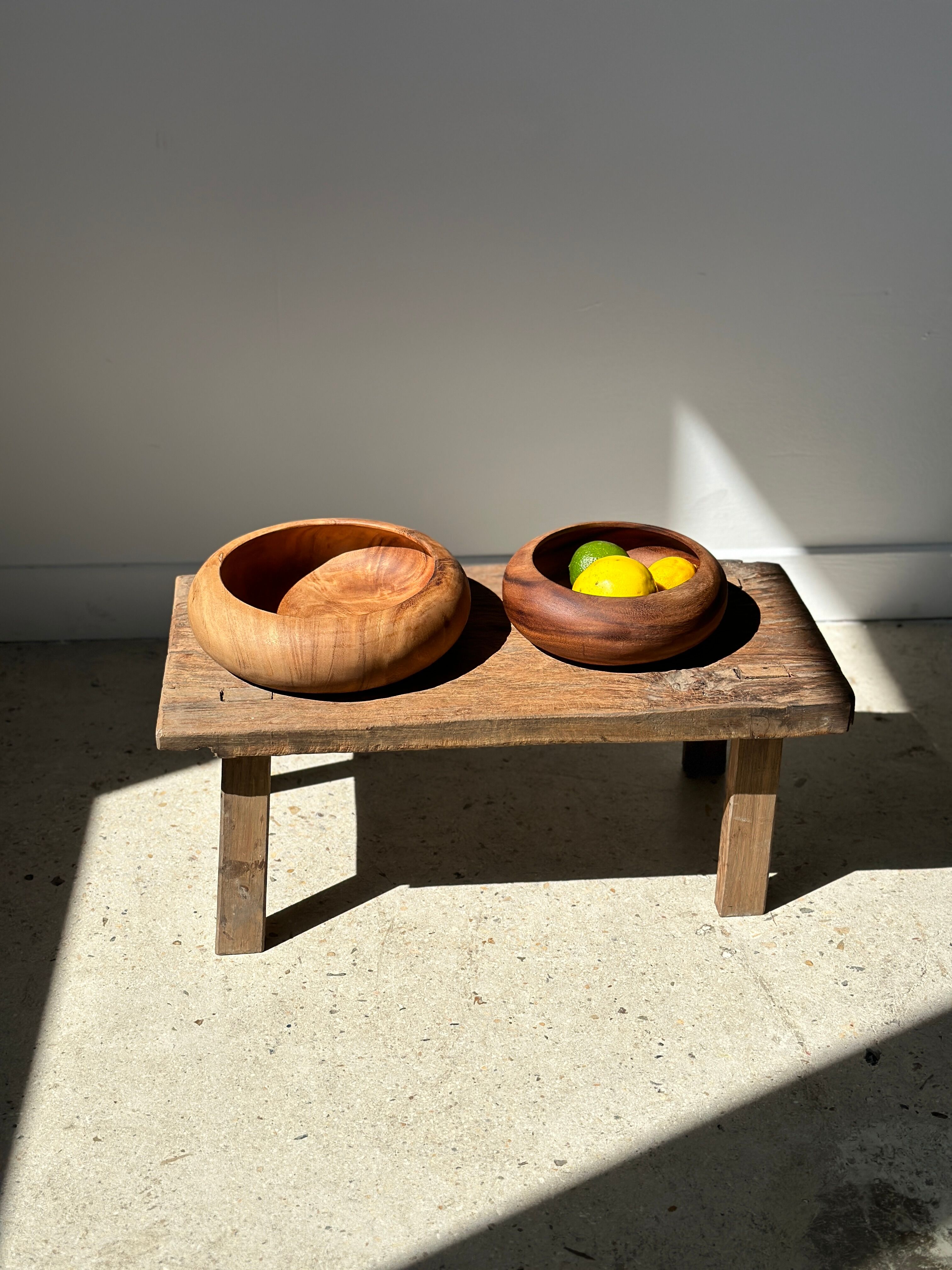 Bowl or monoxyl teak cut d:25.5