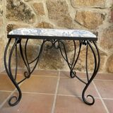 Tabouret Toile de Jouy