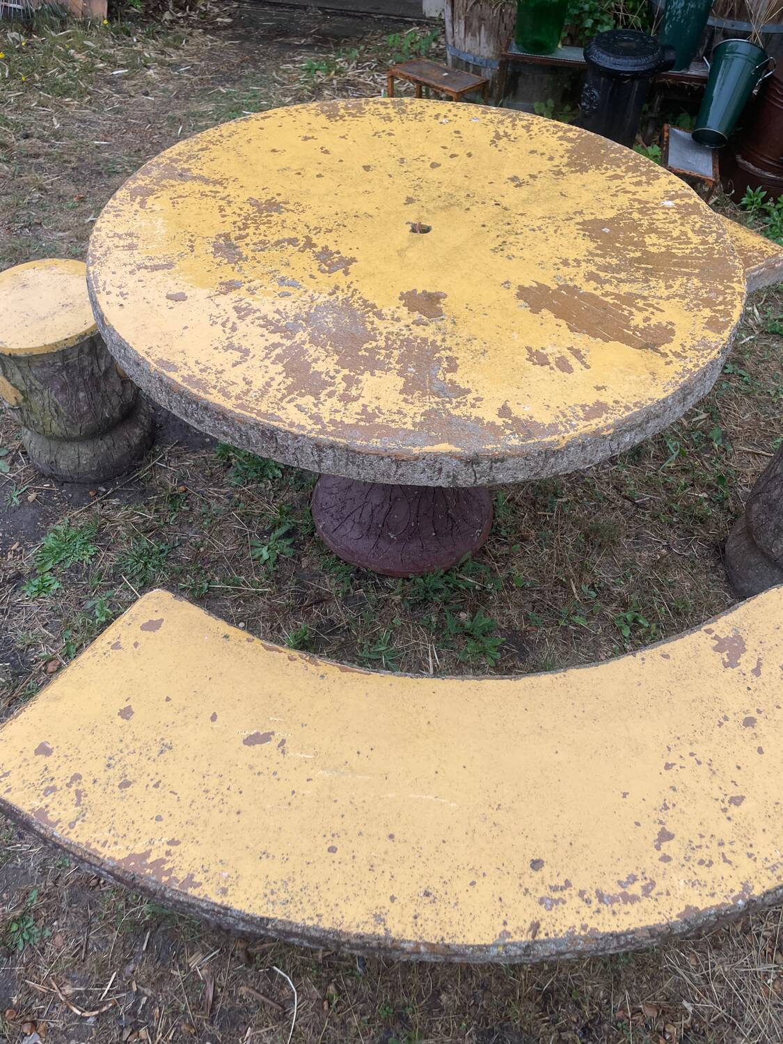 Salon de jardin béton