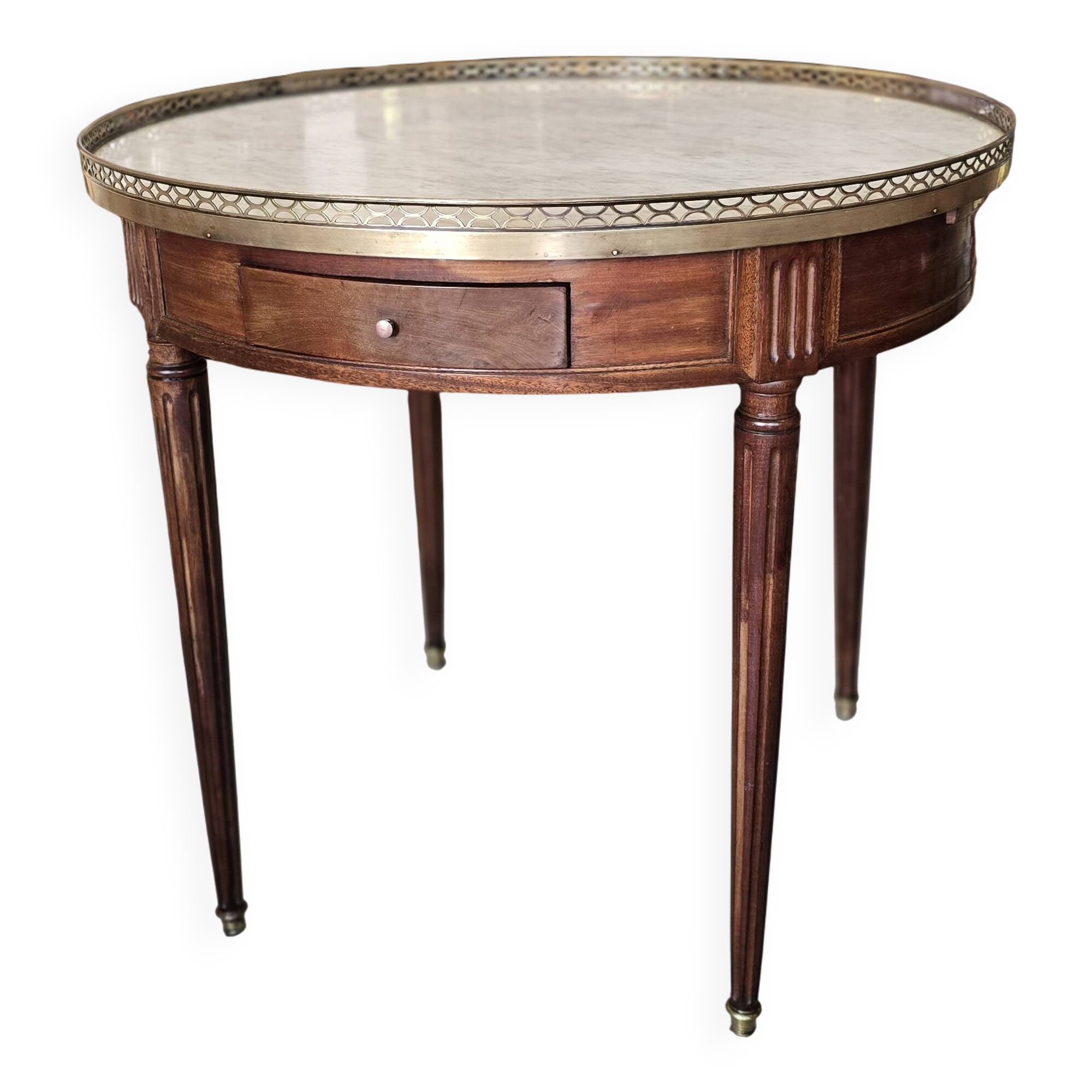 Louis XVI style bouillotte table in mahogany from the early 20th century