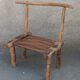 Tabouret ancien en bois. Art africain Baoulé de Côte d'Ivoire.