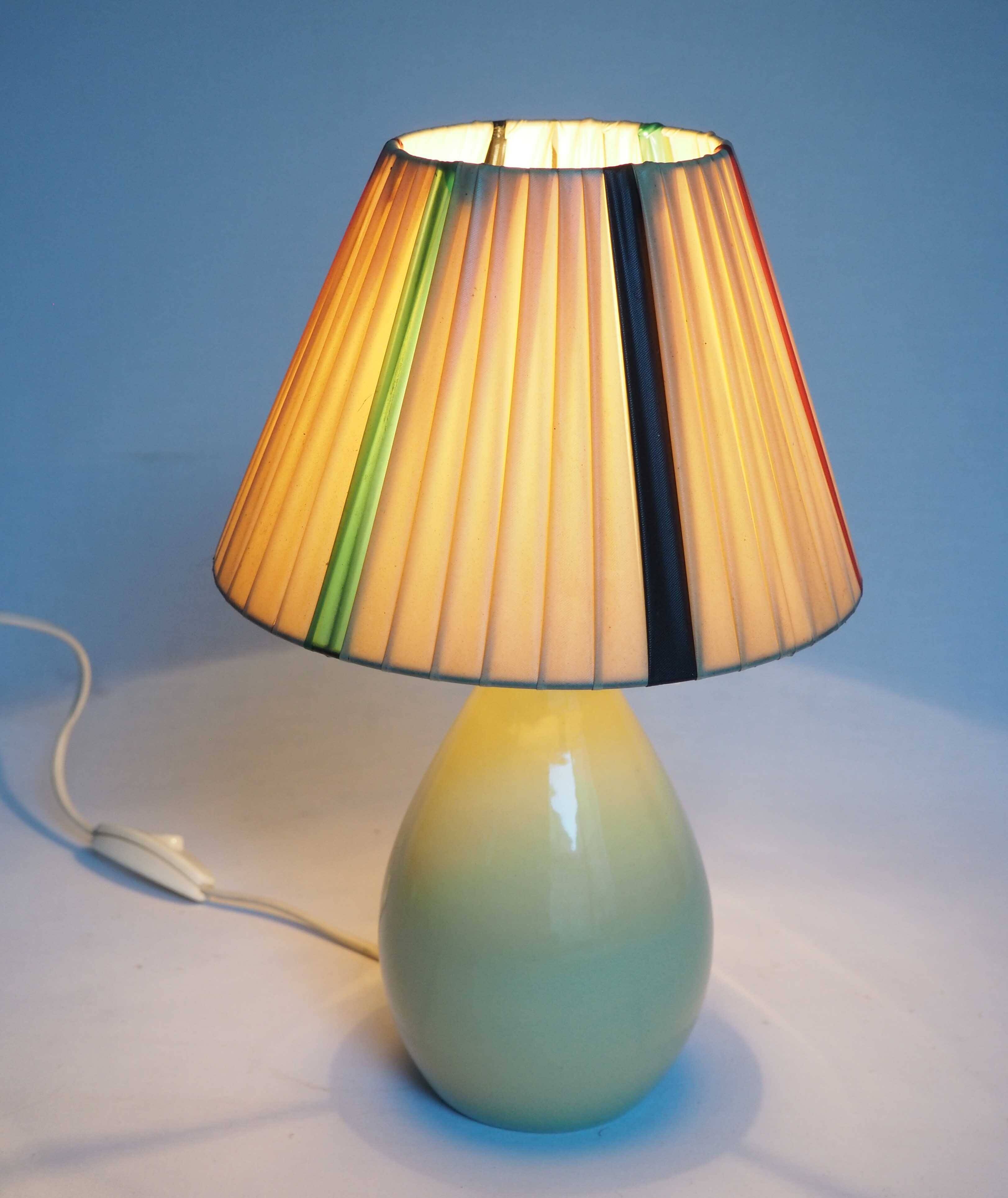 Almond green ceramic lamp
