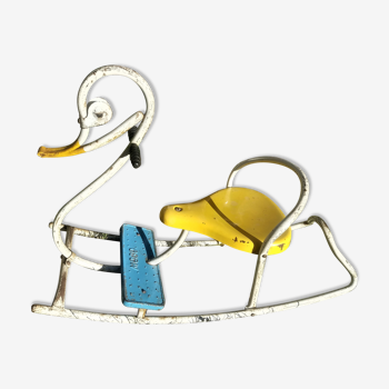 Cheval à bascule en forme de canard anglais des années 30 de la marque Mobo