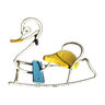 Cheval à bascule en forme de canard anglais des années 30 de la marque Mobo