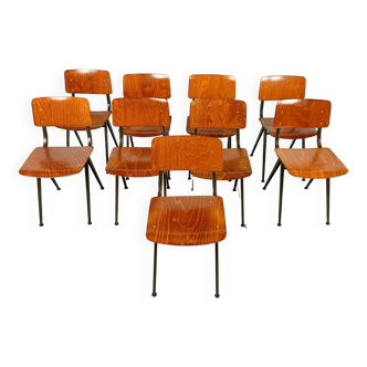 Chaises de salle à manger industrielles vintage, 1960