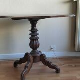 Walnut plated violin table