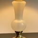 Chic lamp in opaline glass and vintage brass