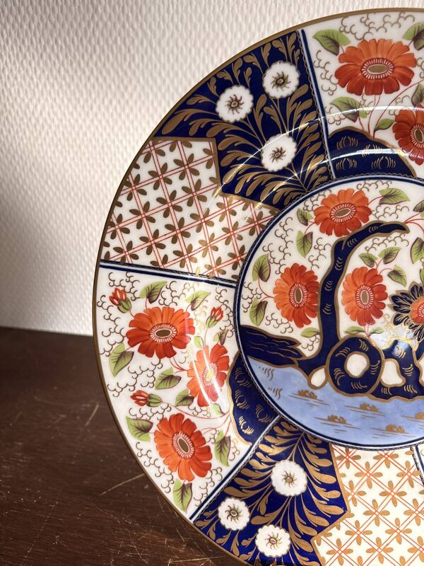 Ancien plat, assiette Wedgwood fine bone China décor Imari Japon