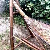 Bamboo hammock and its support