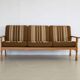 Sofa danois en chêne vintage, années 50