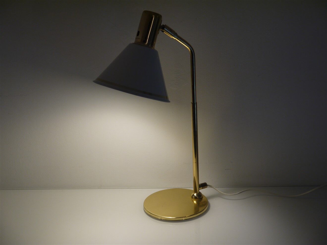Vintage Scandinavian brass lamp 1970