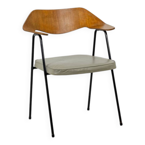 Robin Day. Fauteuil de bureau en bois thermoformé. Airborne vers 1950-60
