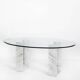 Table named "Diapason". Carrara marble and glass. Cattelan Italia. 90s.