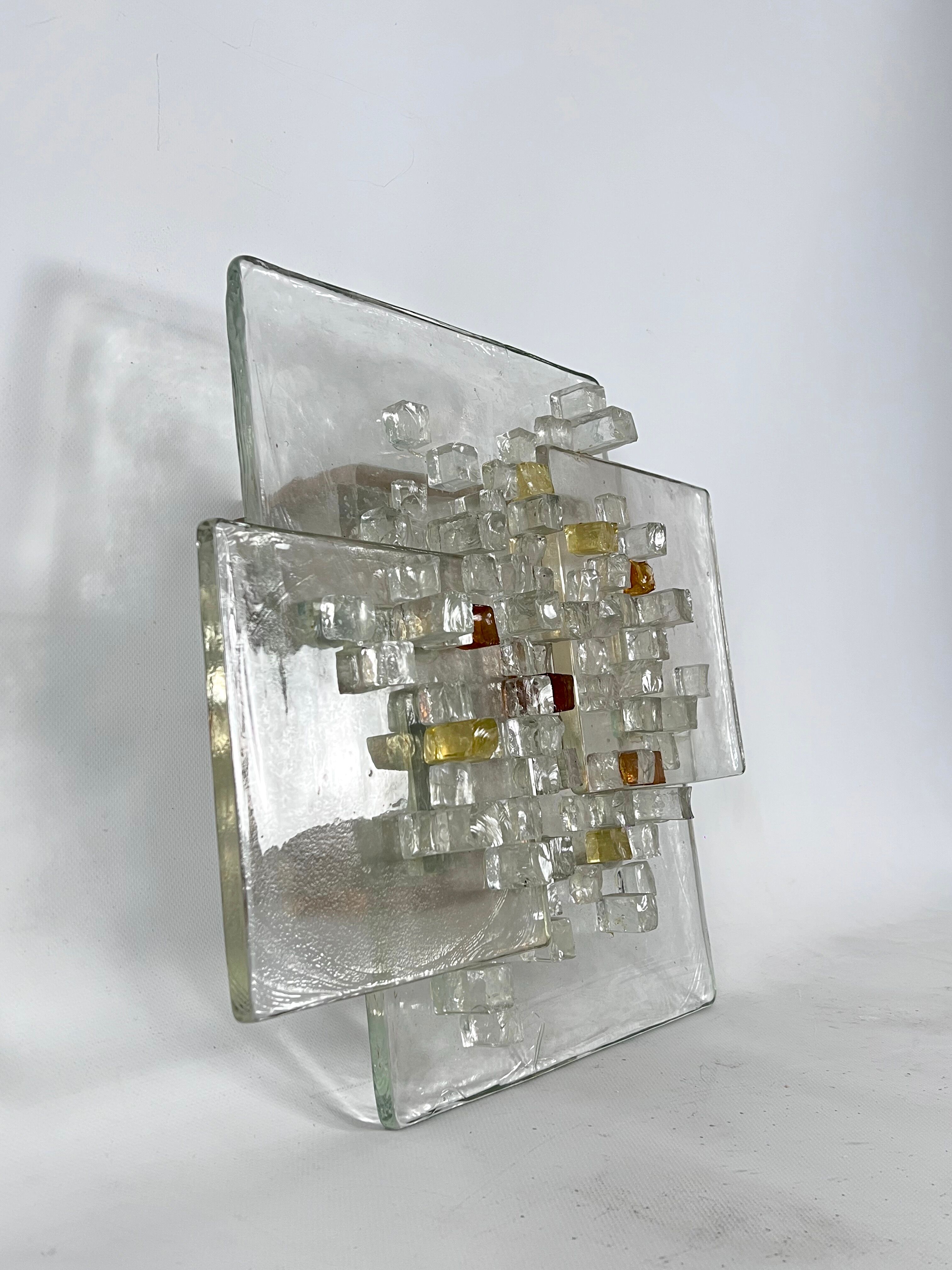 Mid-Century Murano Glass wall light by Albano Poli for Poliarte. Italy 1970s