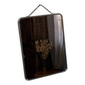 Metal hanging barber mirror