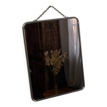 Metal hanging barber mirror
