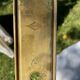 Lot vintage de 3 paires de plaques de porte en laiton lourd Lyon France