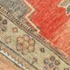 Terracotta Red Geometric Style Vintage Runner Rug, 83x350 Cm
