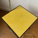 Metal bedside table, scoubidou and chrome lamp