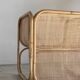 U-shaped armrest rattan armchair, grid canning