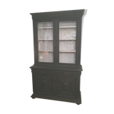 Black patinated oak library