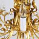 Hans Kögl XL Hollywood Regency golden wheat floral bouquet in iron, 1970s