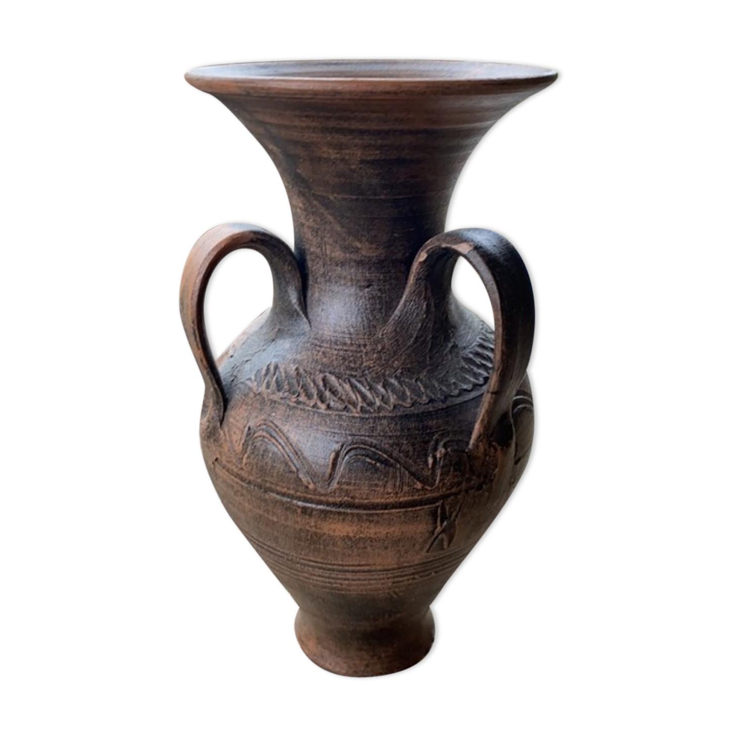 Etruscan style ceramic vase