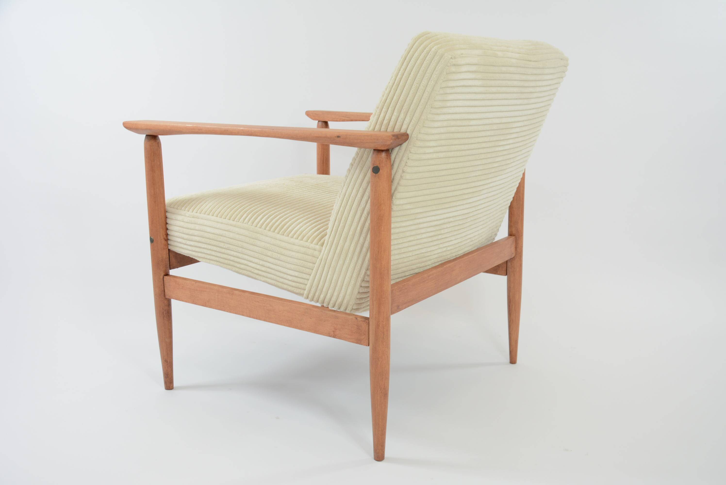 M ivory velvet armchair