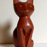 Scandinavian cat in vintage solid wood