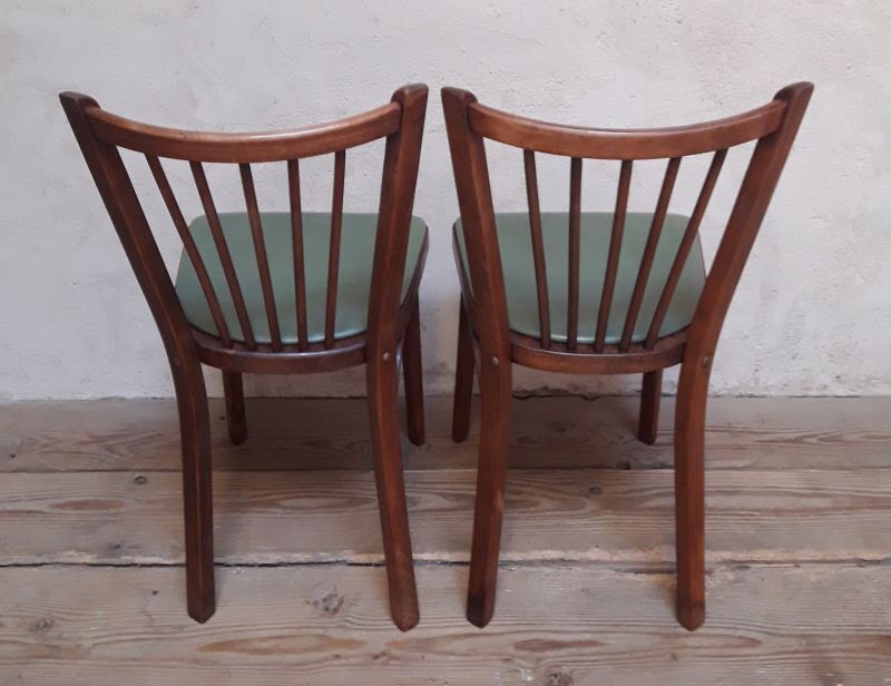 Pair of Baumann bistro chairs n°12
