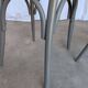 Set of 4 Vintage Gray Thonet Style Dining Chairs with Cane Seat