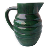 Green ceramic pitcher