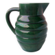 Green ceramic pitcher