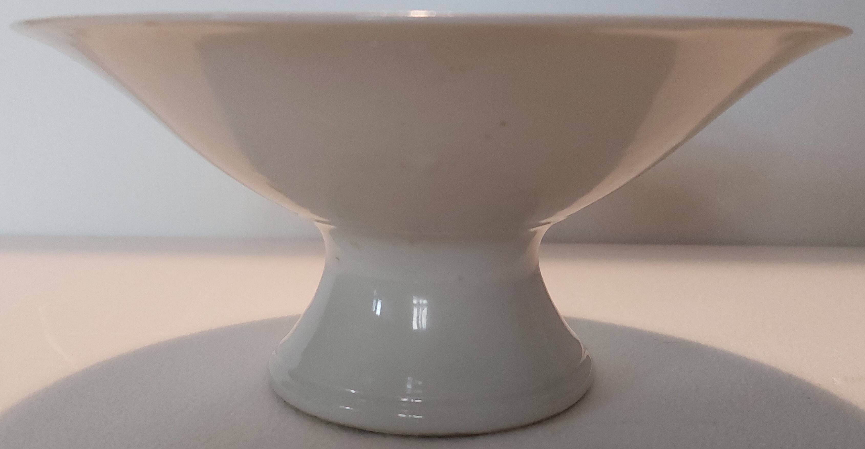 White porcelain compote bowl 19 century