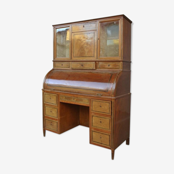 Time's roll-top desk Louis XVI, directoire era end 18th century mahogany