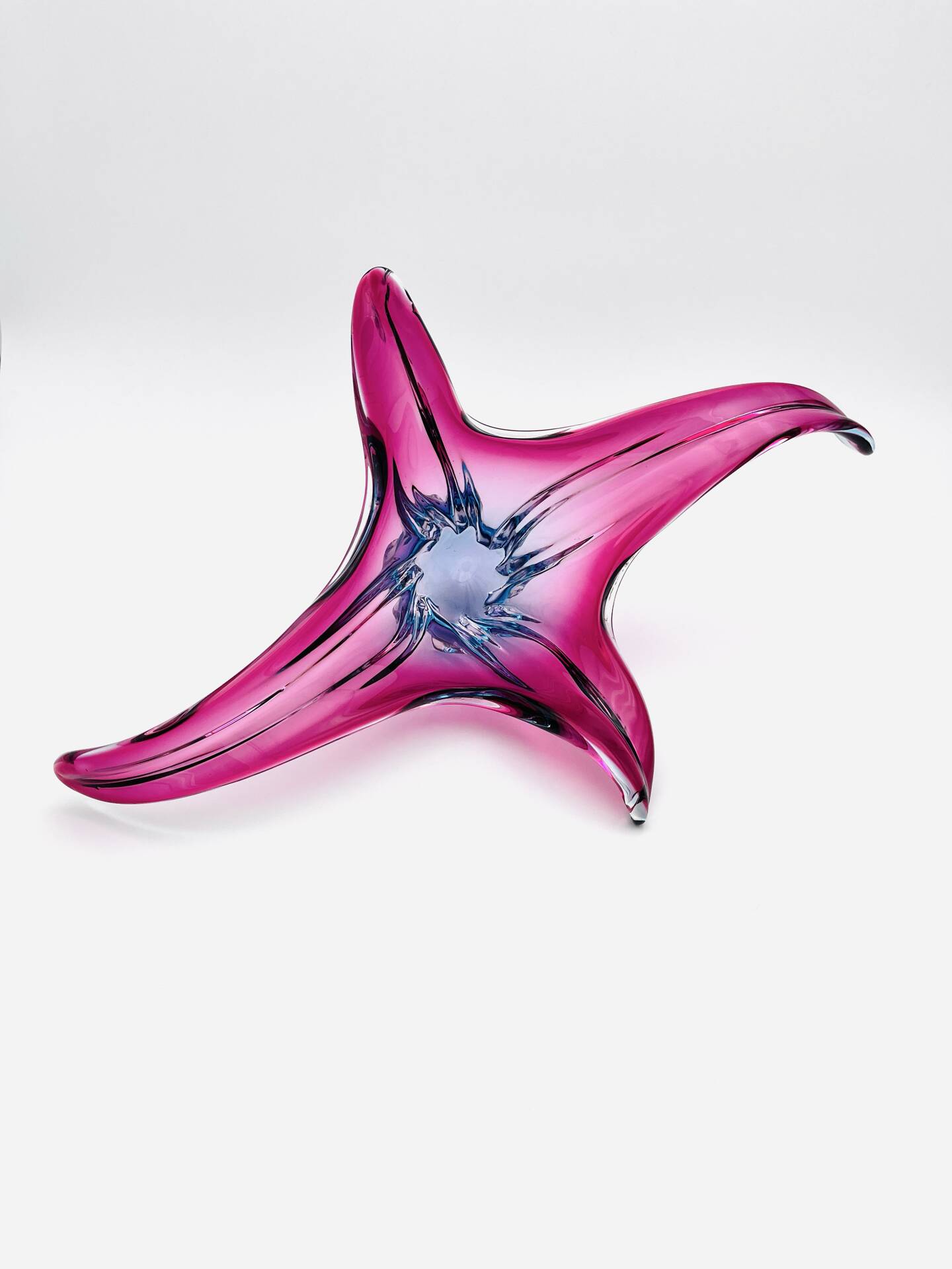 Murano Cup - Sommerso - XL 50cm - Amethyst and Turquoise
